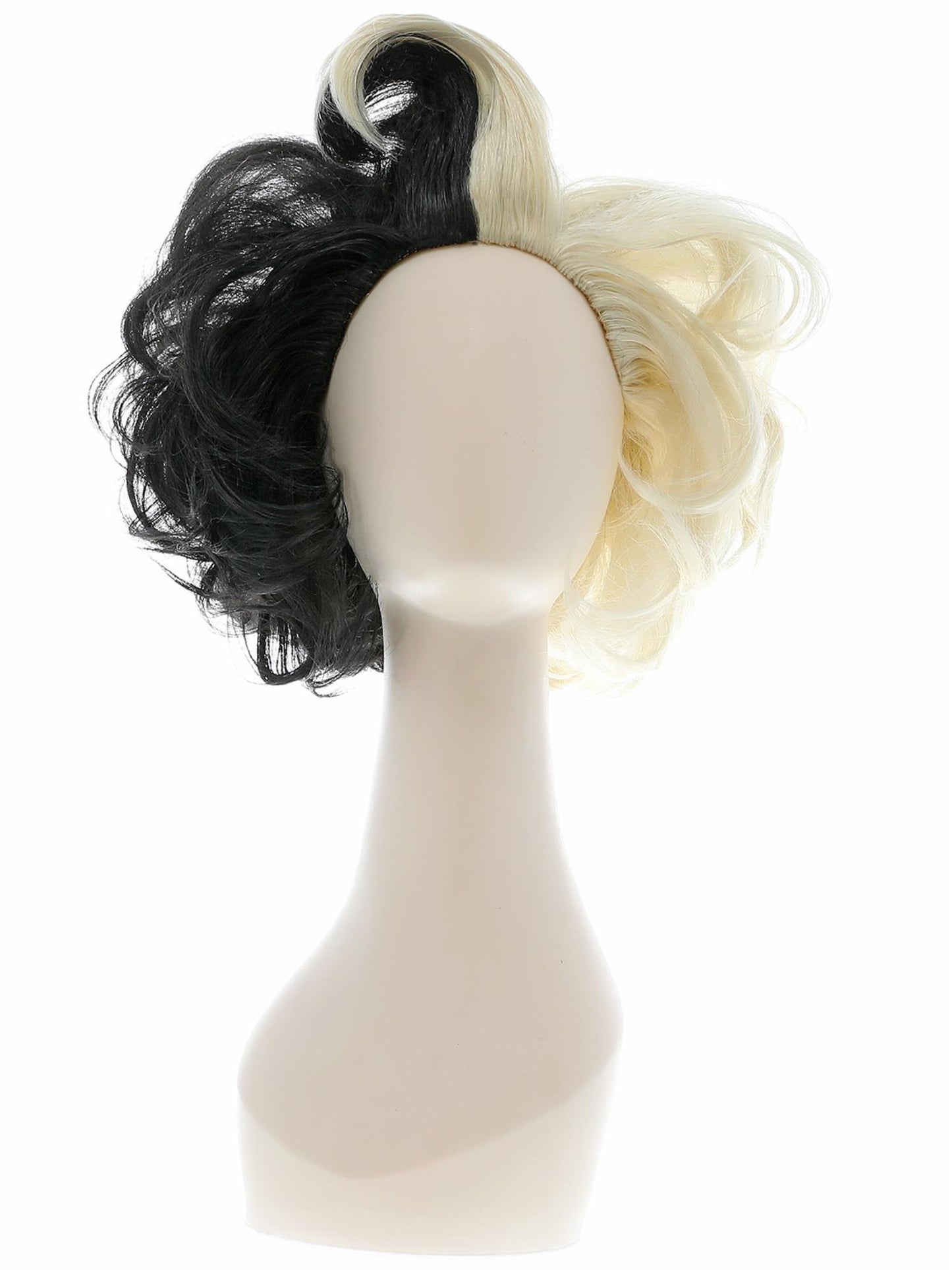 Smiffys ZOMBIE Deluxe Evil Madame Wig, Black & Blonde für Damen