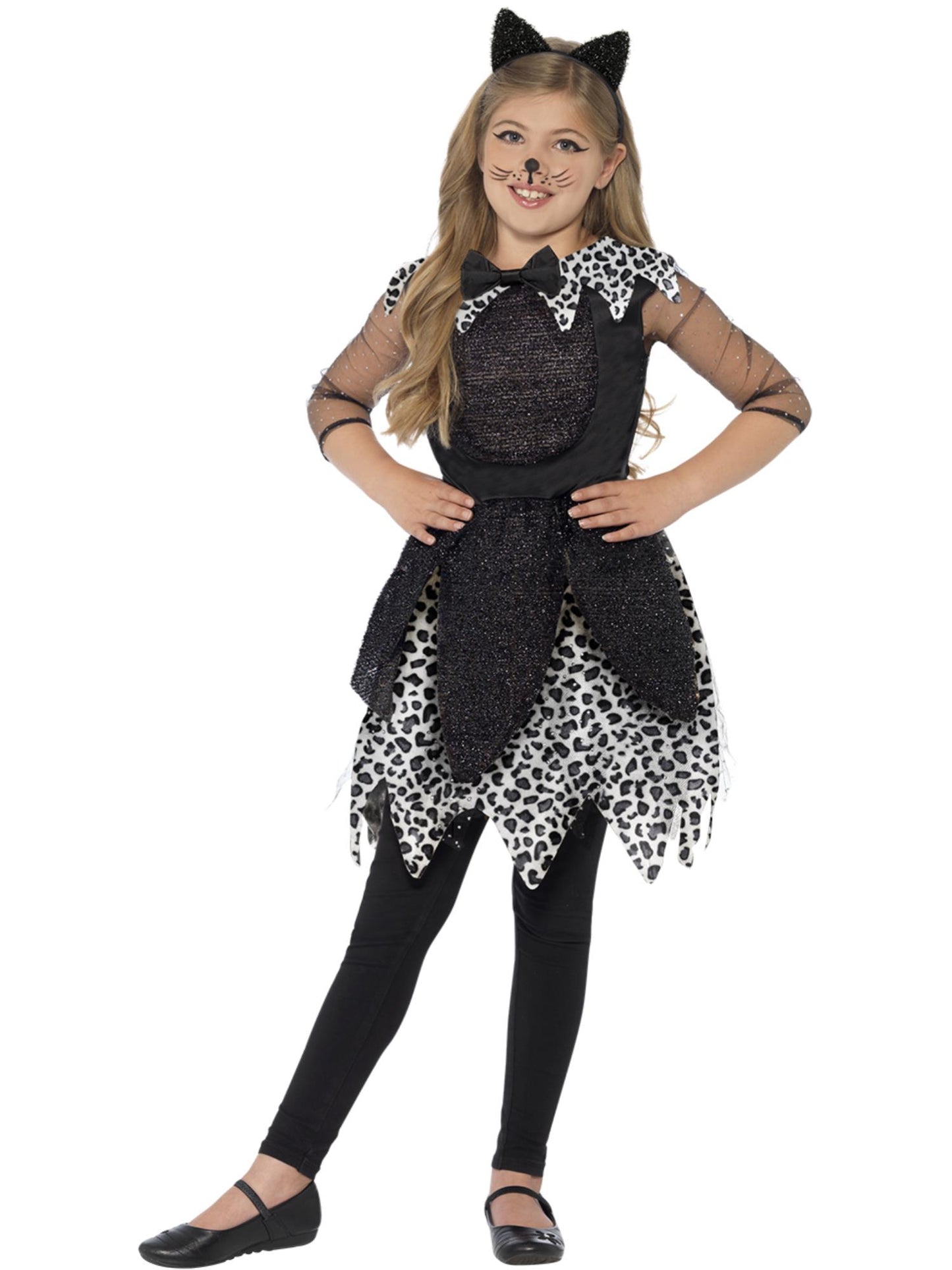 Smiffys Deluxe Midnight Cat Costume, Black CS für Mädchen