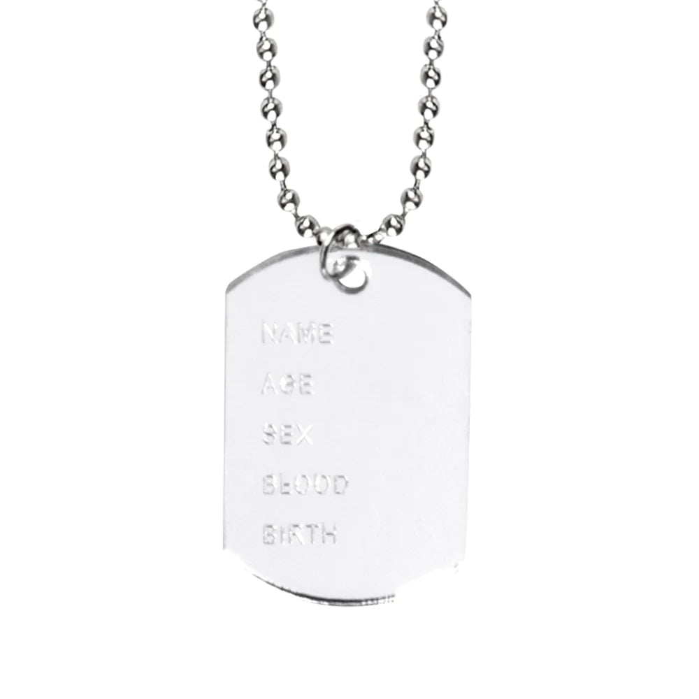 Militär Erkennungsmarke "Hundemarke" Metall mit Kette