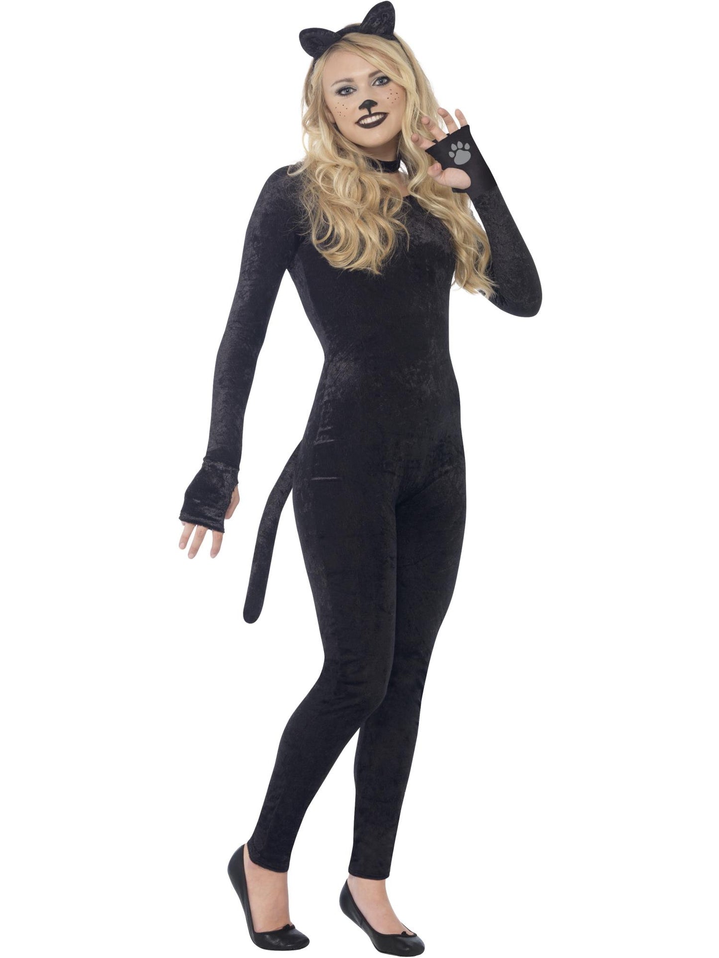 Smiffys Cat Costume, Black CS für Damen