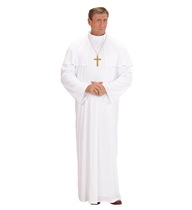 Heiliger Papst Kostüm mit Robe, Pelerine und Kalotte für Fasnacht