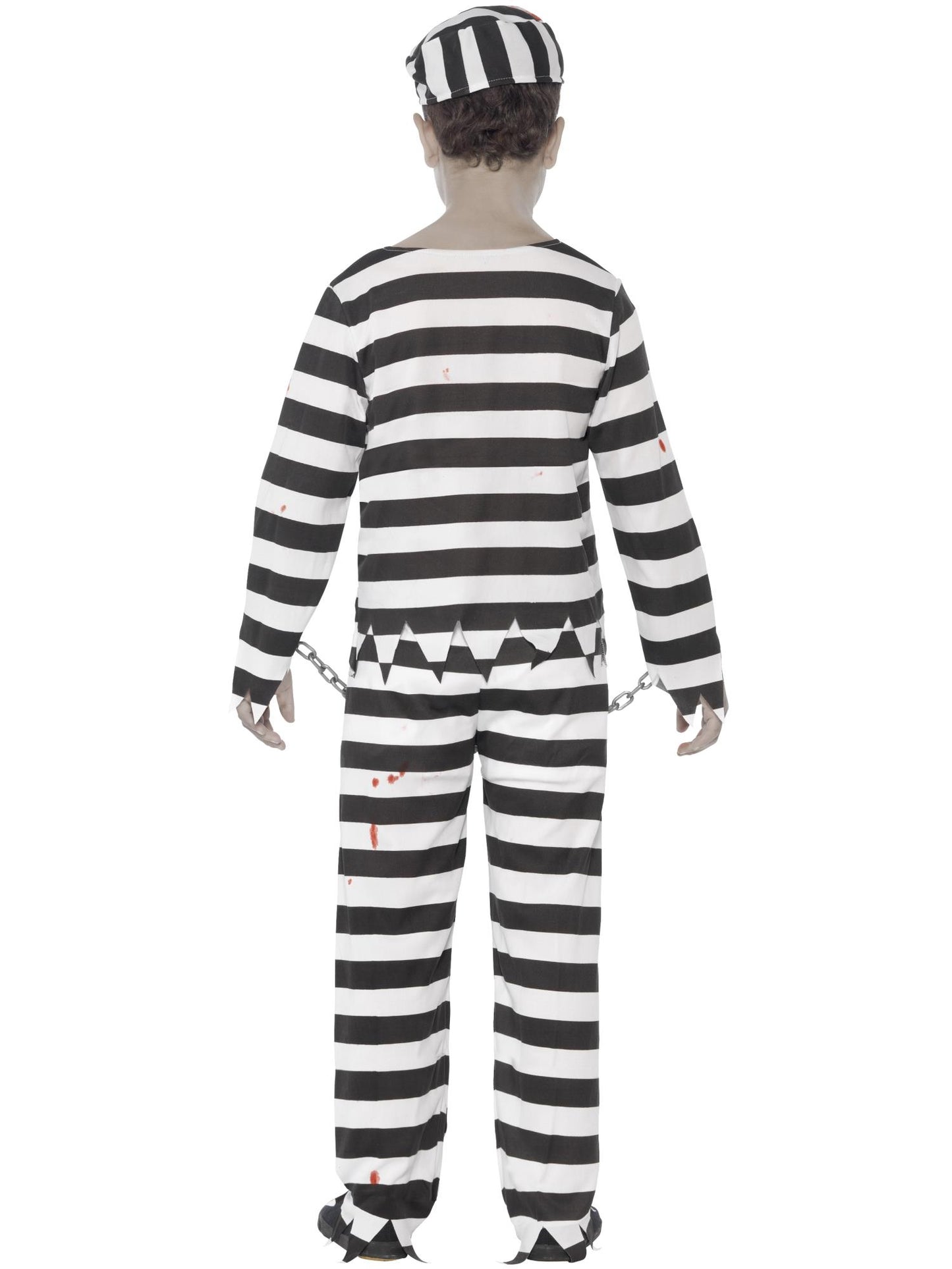 Smiffys Zombie Convict Costume, Black & White CS für Unisex