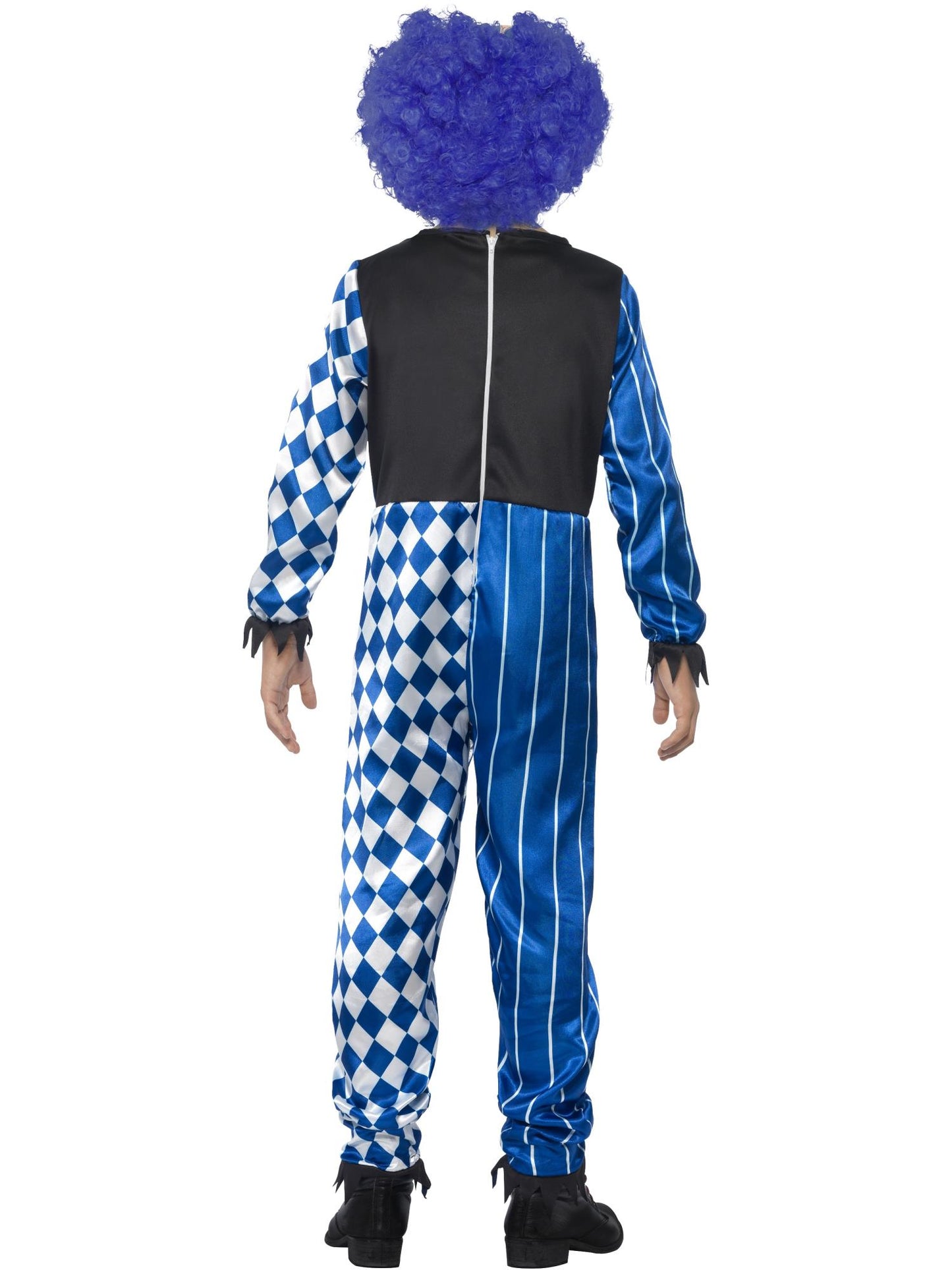 Smiffys Deluxe Sinister Clown Costume, Blue CS für Unisex