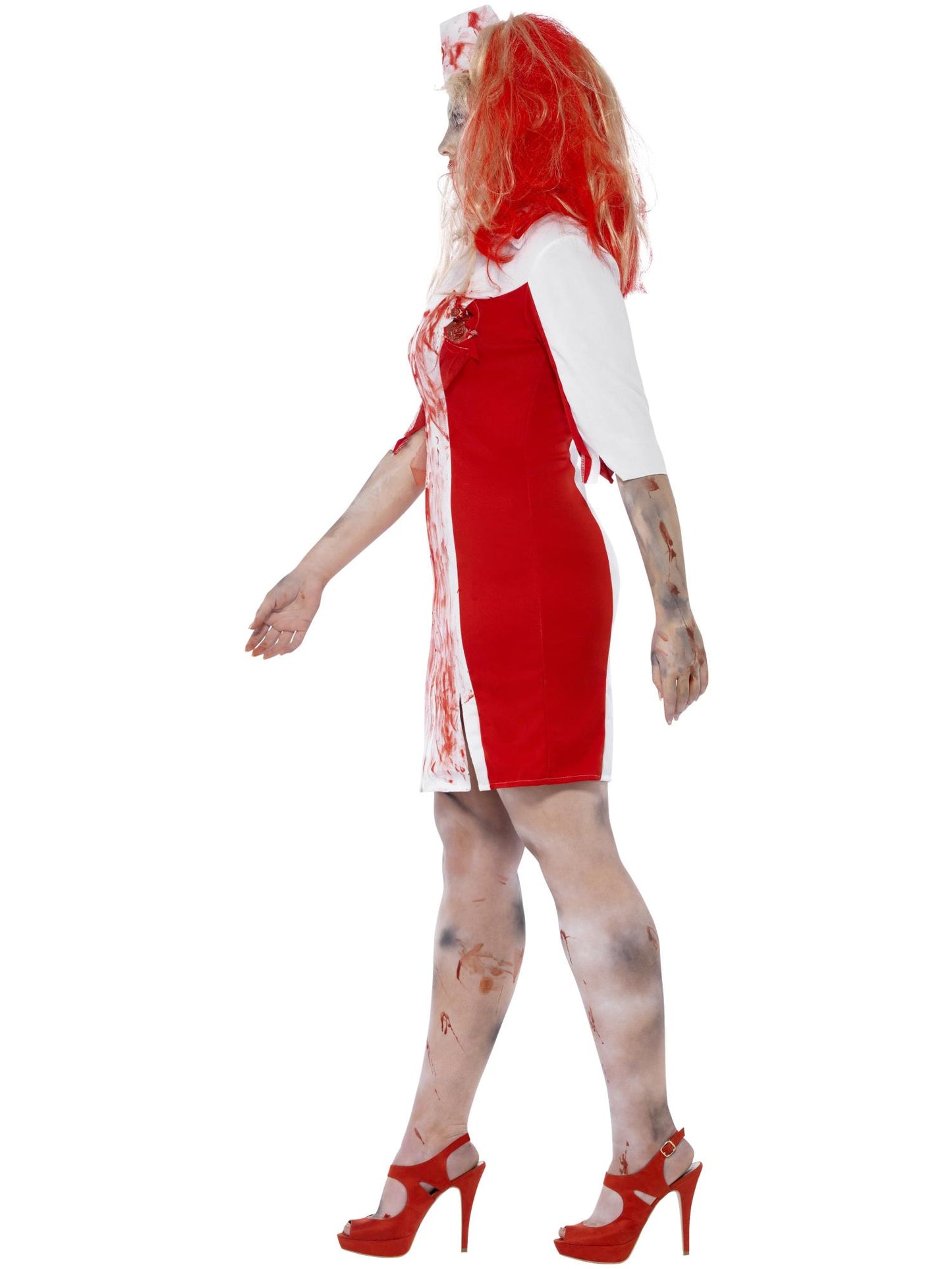 Smiffys Curves Zombie Nurse Costume, White CS für Damen