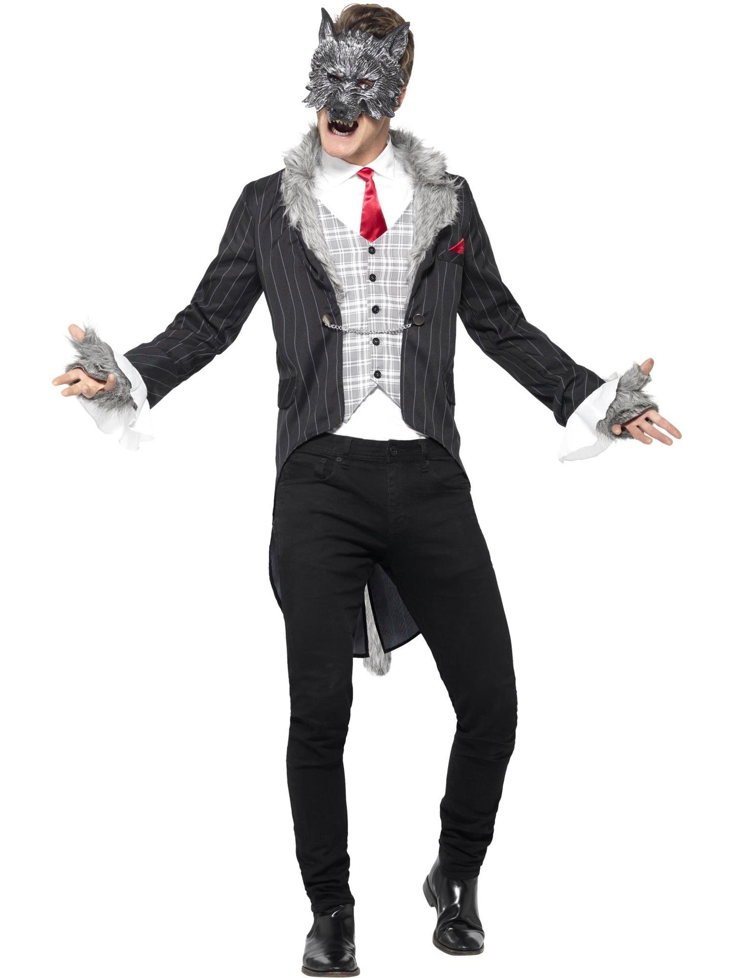 Smiffys STORYBOOK Deluxe Big Bad Wolf Costume, Grey CS für Unisex