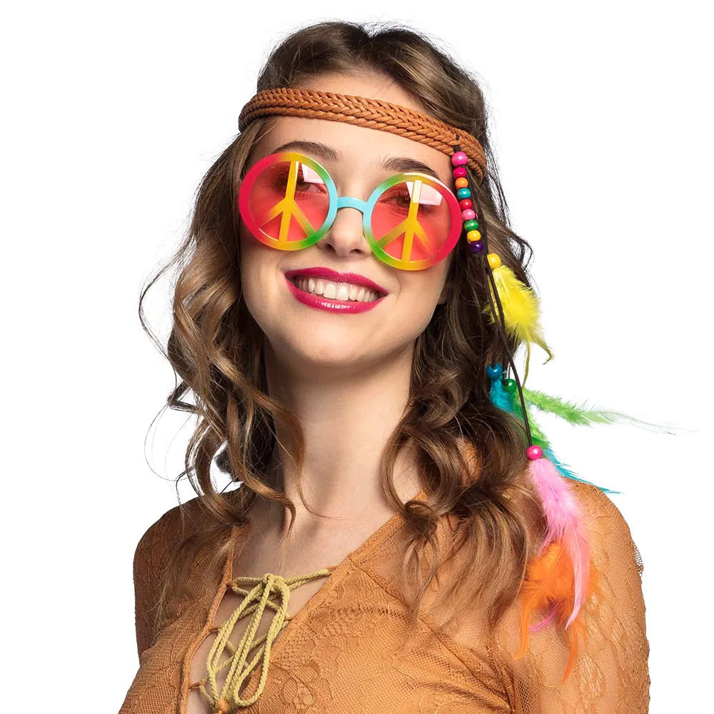 Satz Hippie Bohemian Stirnband und Partybrille