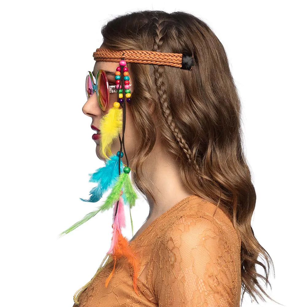 Satz Hippie Bohemian Stirnband und Partybrille