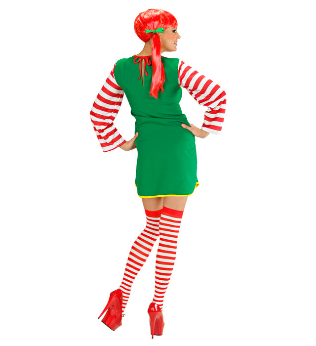 Lustiges Mädchen Kostümkleid bunt für Fasnacht und Karneval