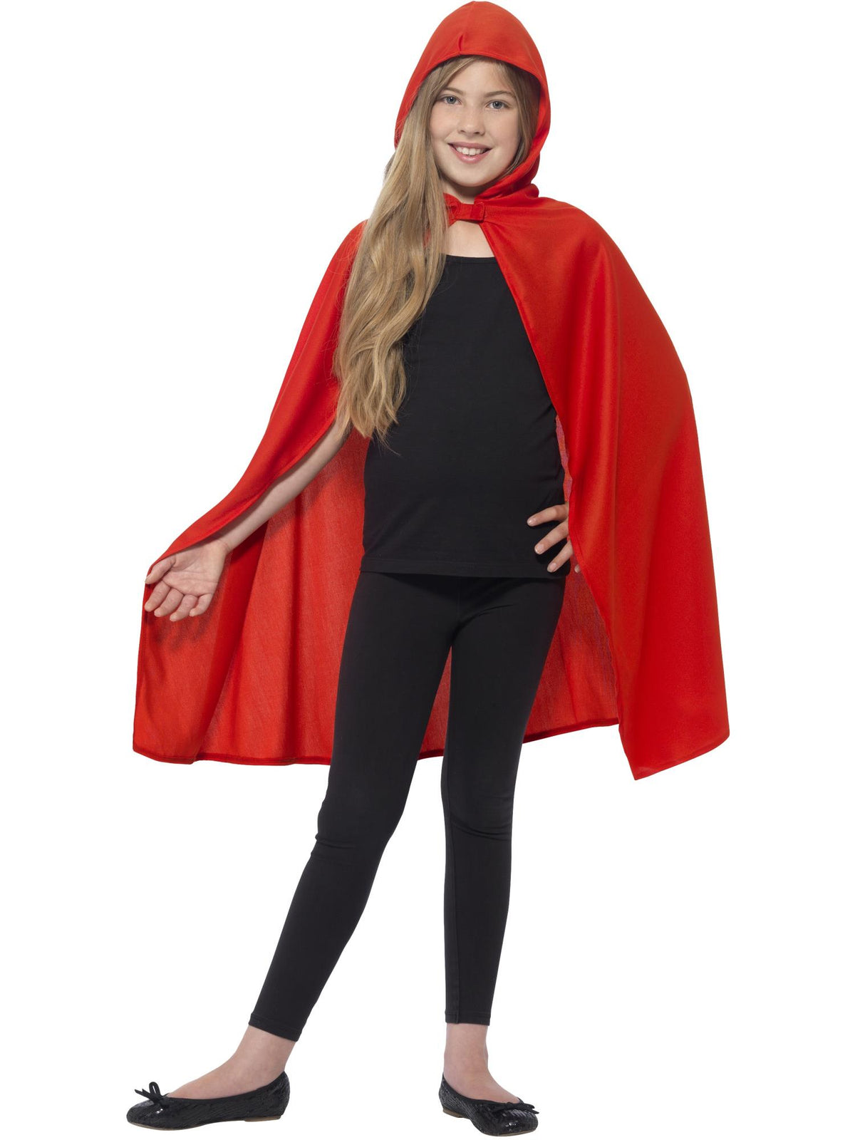Smiffys REDRIDING Hooded Cape, Red CS für Unisex