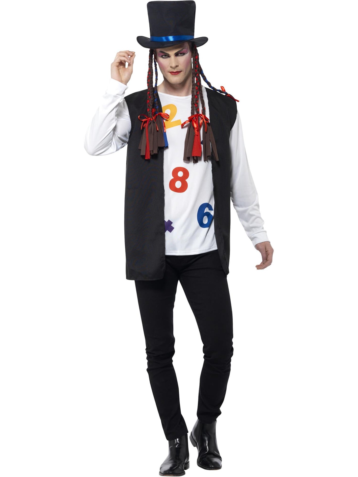 Smiffys MUSICICONS 80s Pop Star Costume, Multi-Coloured CS für Unisex