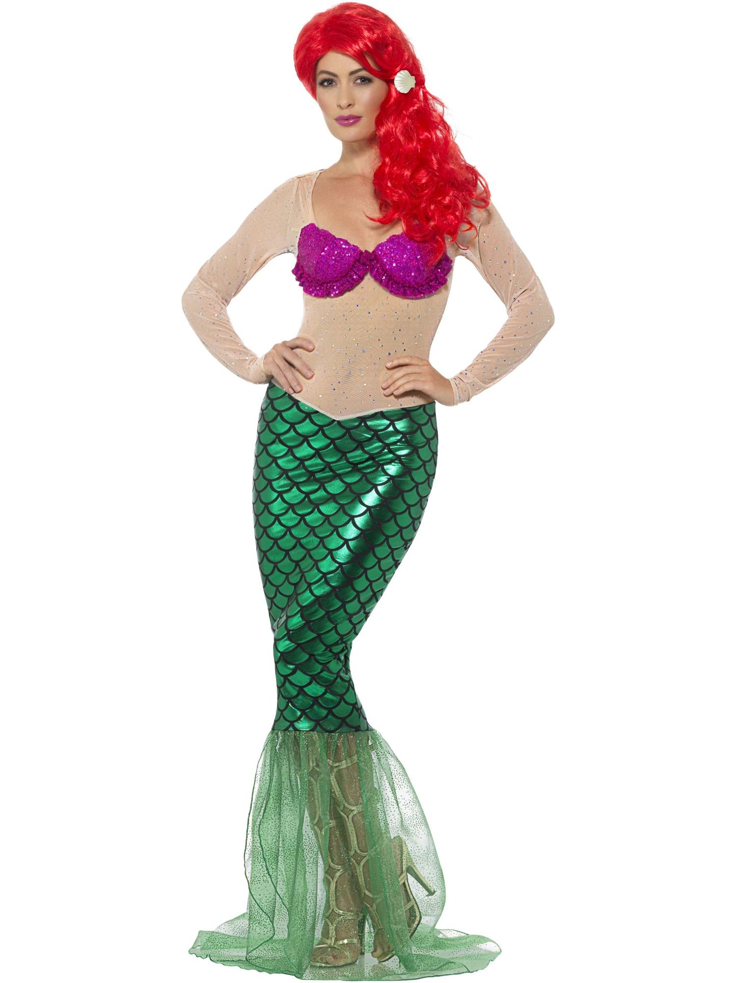 Smiffys Deluxe Sexy Mermaid Costume, Green CS für Damen