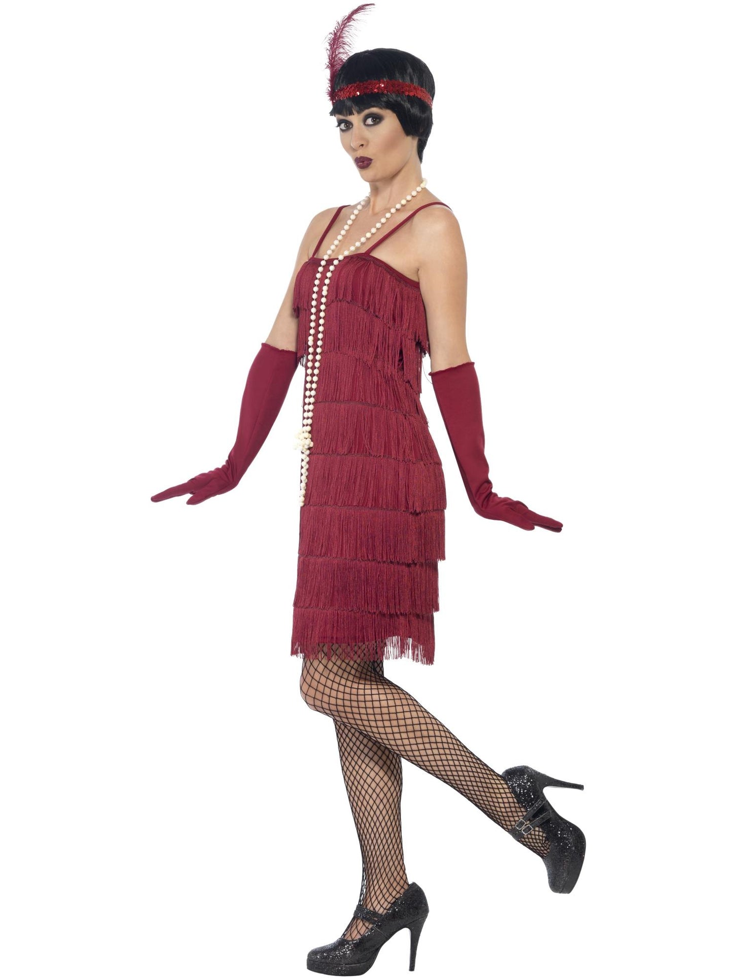 Smiffys Flapper Costume, Red CS für Damen