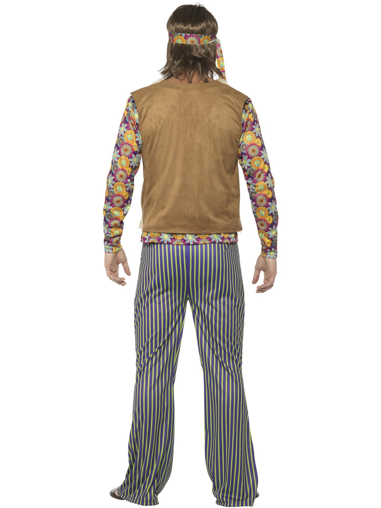 Smiffys HIPPIE 60s Singer Costume, Male, Multi-Coloured CS für Herren