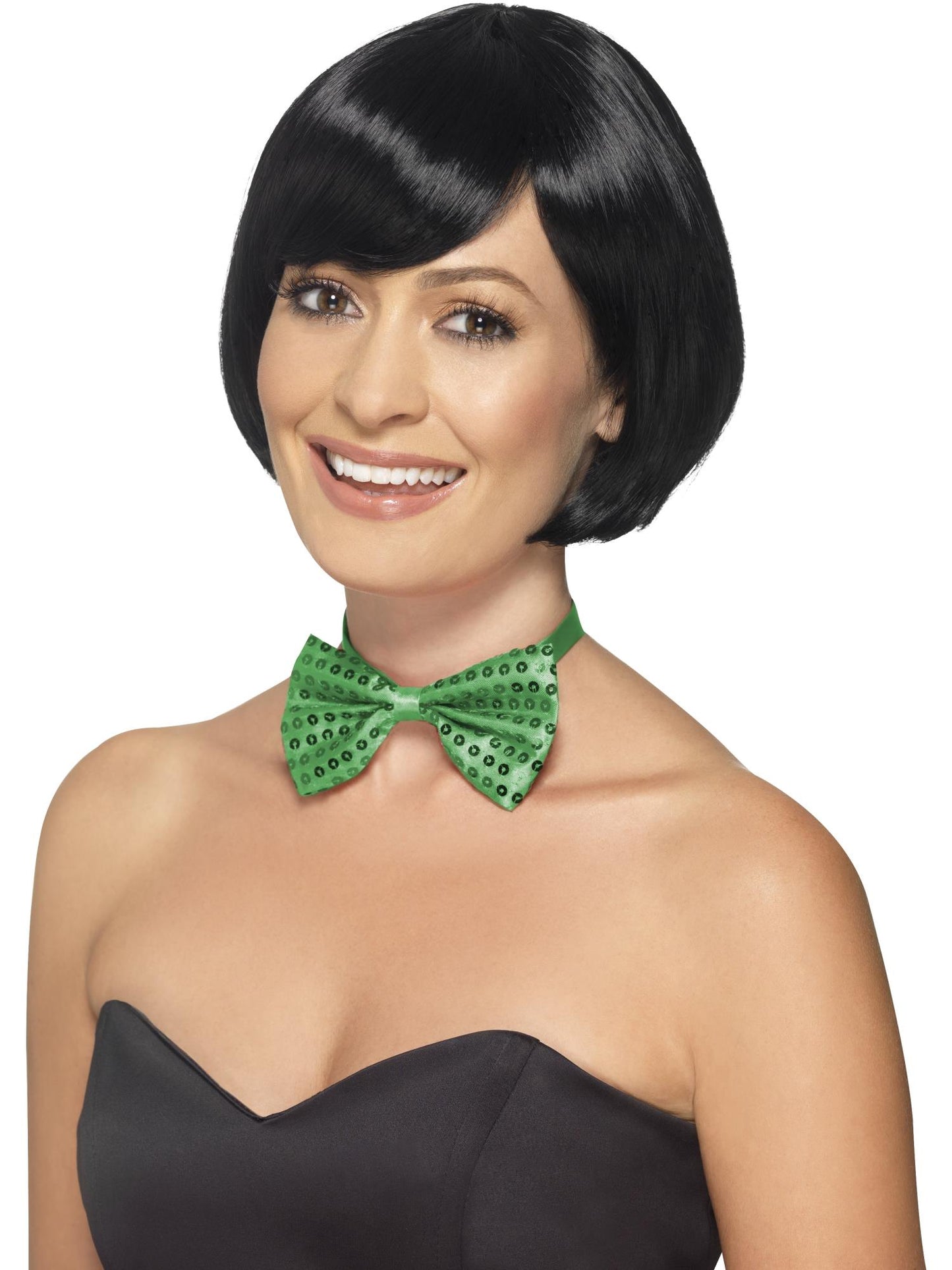 Smiffys COMEDY Sequin Bow Tie, Green AC für Unisex