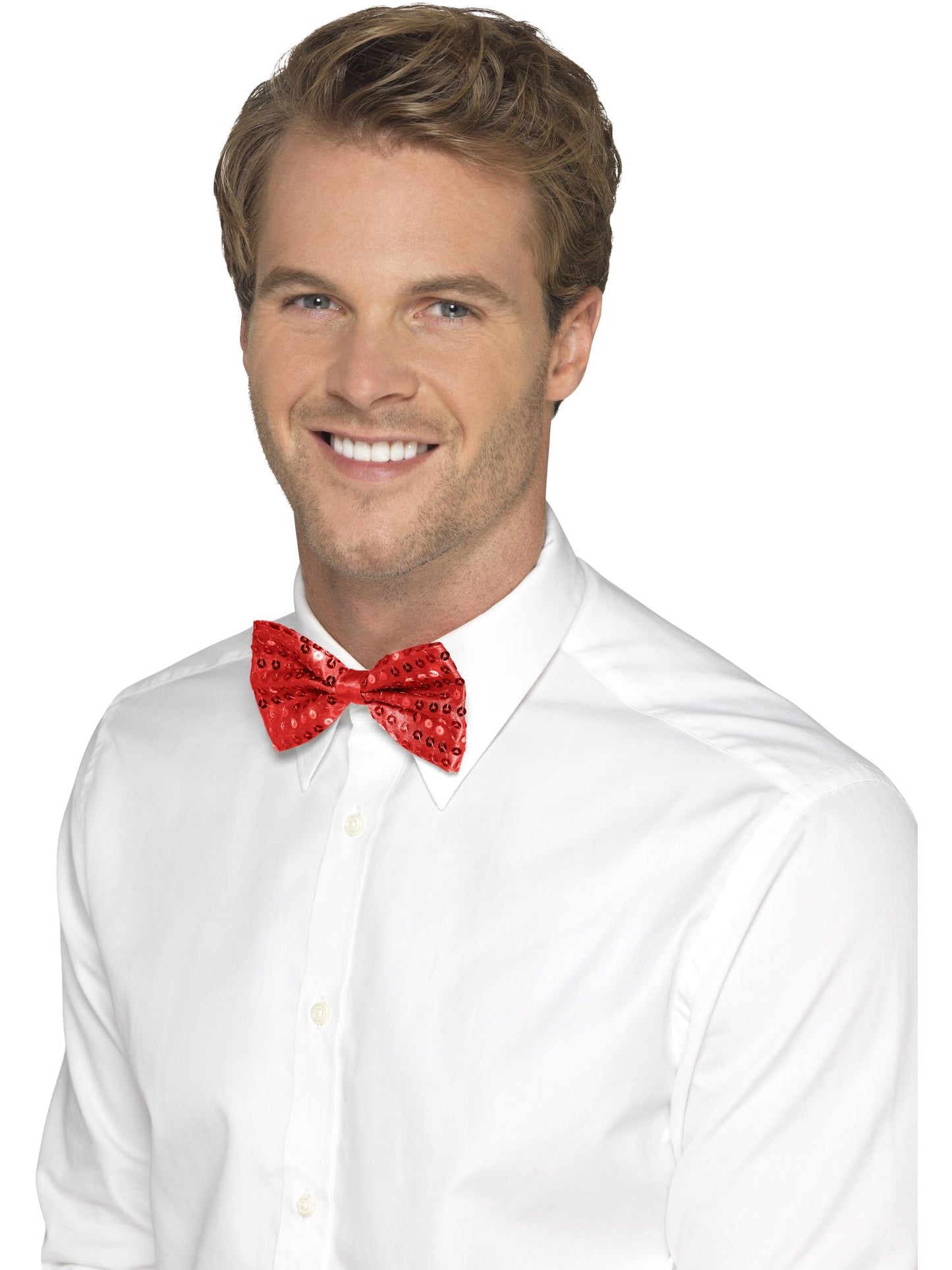 Smiffys COMEDY Sequin Bow Tie, Red AC für Unisex
