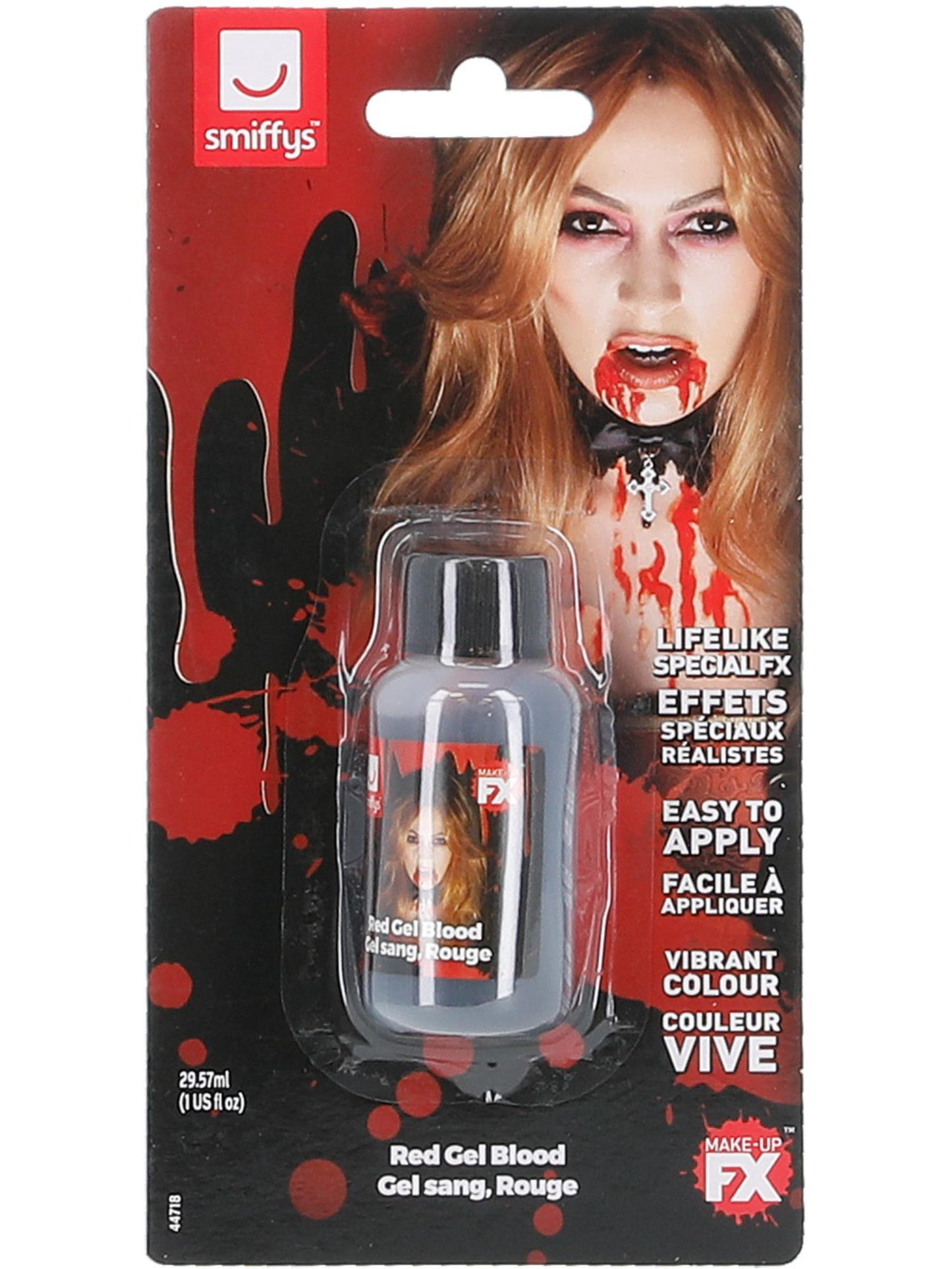 ZOMBIE Smiffys Make-Up FX, Gel Blood, Red CD für Unisex