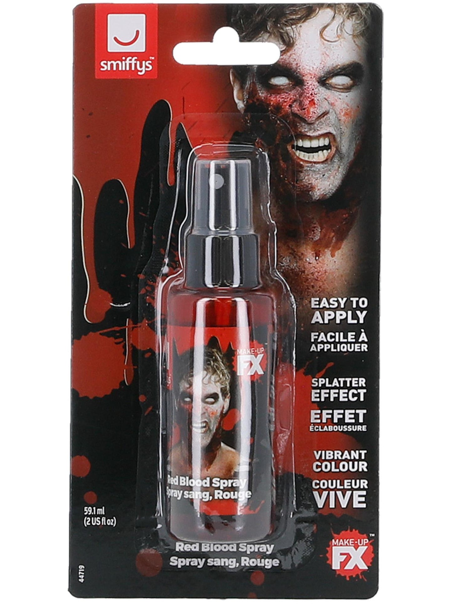 ZOMBIE Smiffys Make-Up FX, Blood Spray, Red CD für Unisex