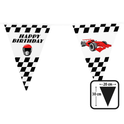 Boland Dekoration Speed Racing Wimpelkette 6 m mit 12 Flaggen
