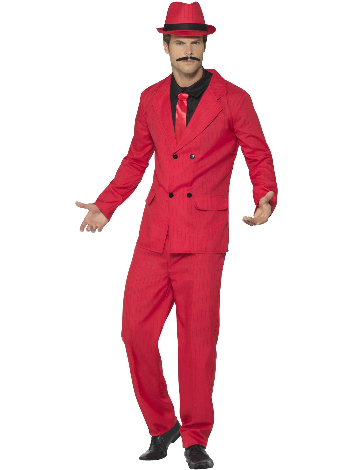 Smiffys GANGSTER Zoot Suit, Red CS für Herren