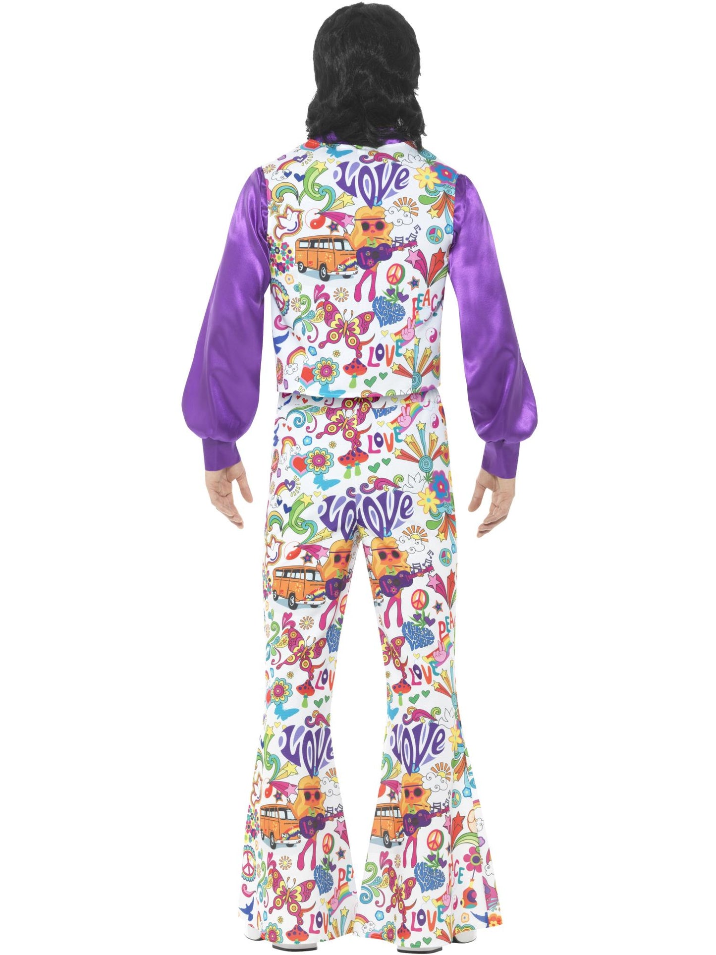 Smiffys 1960S 60s Groovy Hippie Costume, Multi-Coloured CS für Herren
