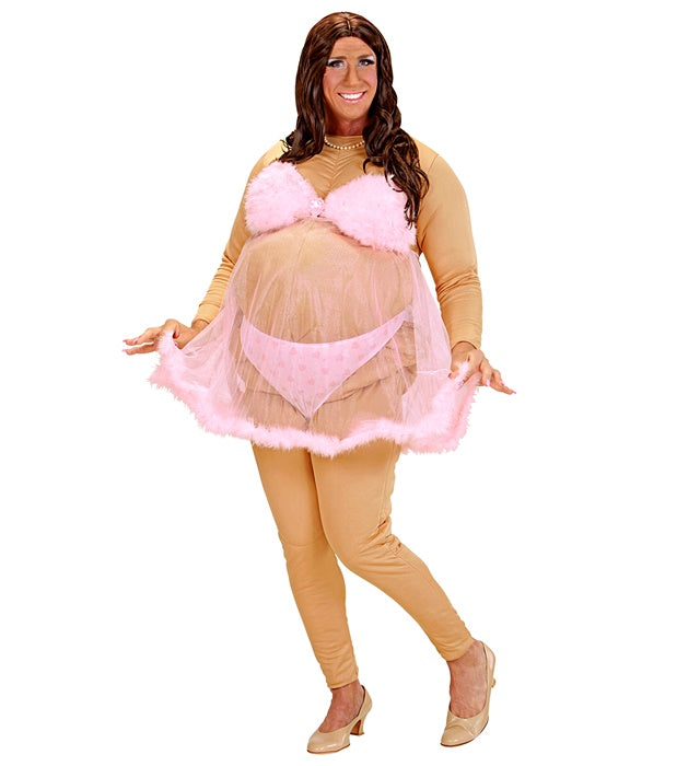 Gepolstertes Babydoll-Kostüm mit Slip für Fasnacht und Karneval