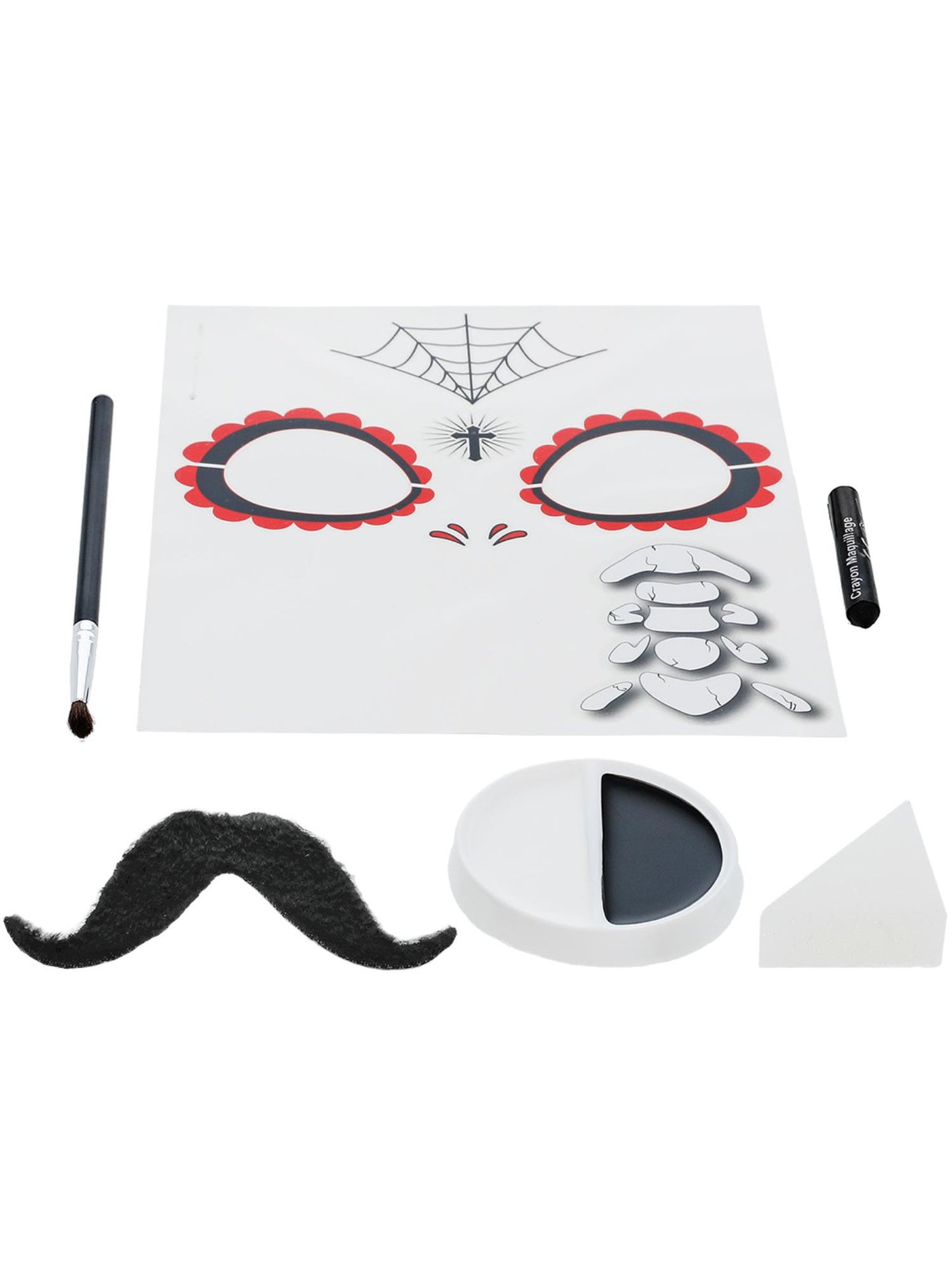 DAYDEAD Smiffys Make-Up FX, DOTD Se?or Bones Kit, Grease, CD für Herren