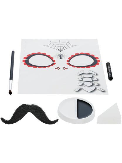 Smiffys DAYDEAD Señor Bones Make-up-FX-Kit für Erwachsene – Seitenansicht