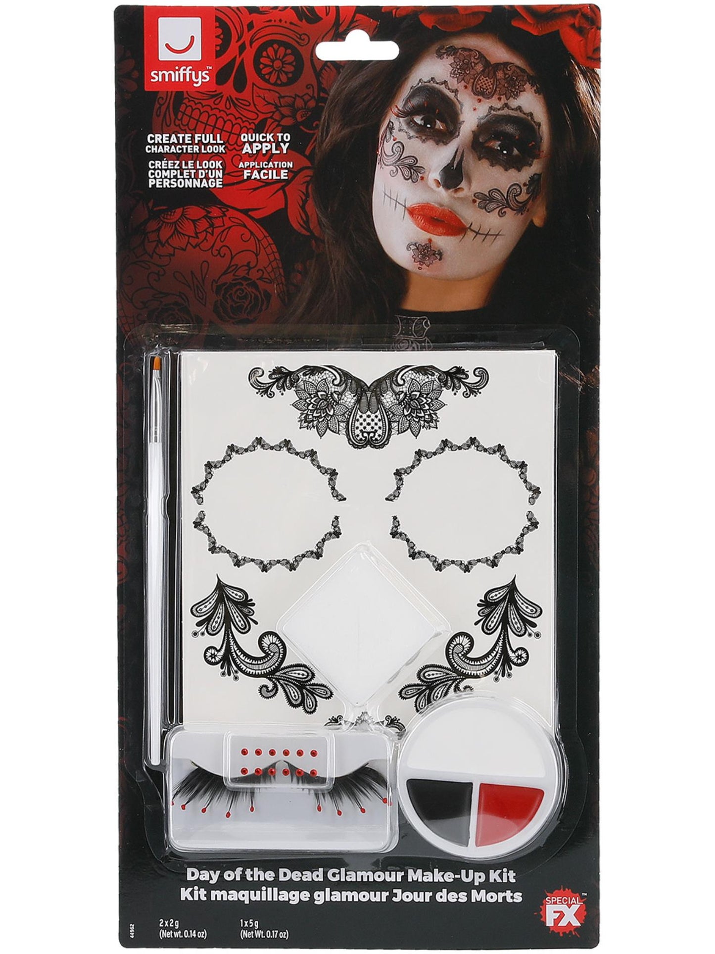 DAYDEAD Smiffys Make-Up FX, DOTD Glamour Kit, Grease, Blac CD für Damen