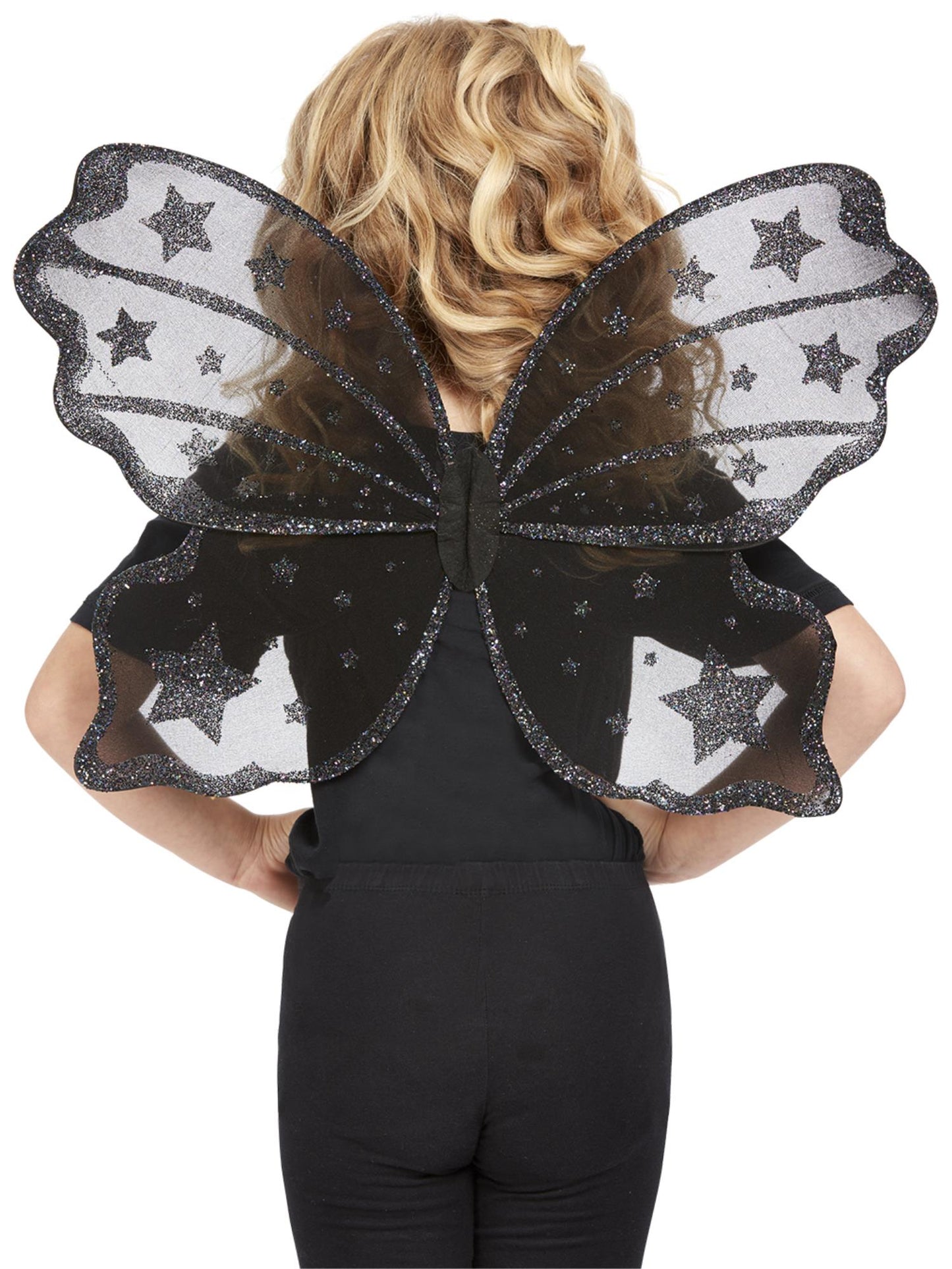 Smiffys HALLACESSO Dark Botanicals Butterfly Wings, 42cm/17in, Black für Mädchen