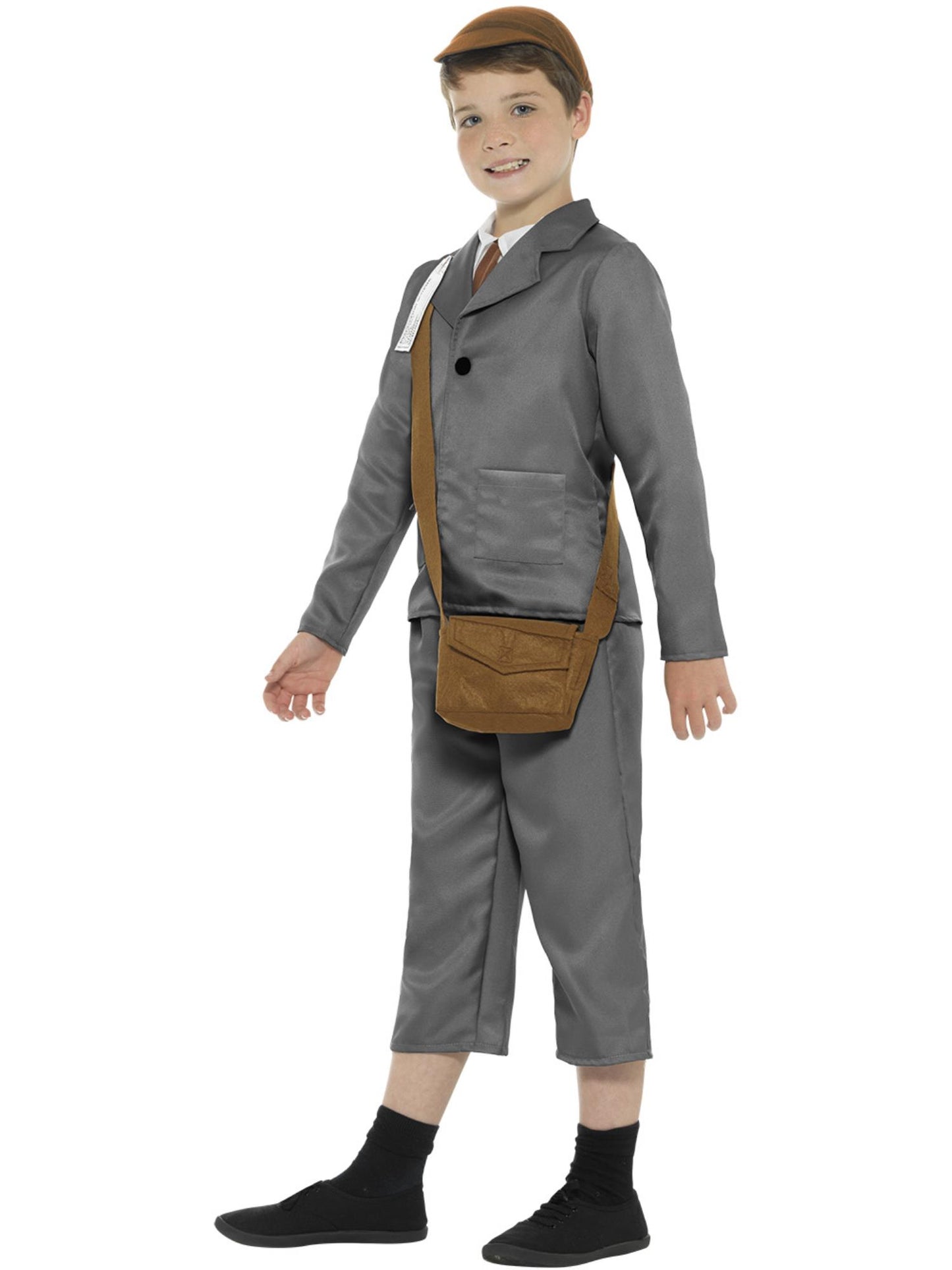Smiffys WW2 Evacuee Jungenkostüm, Grey CS