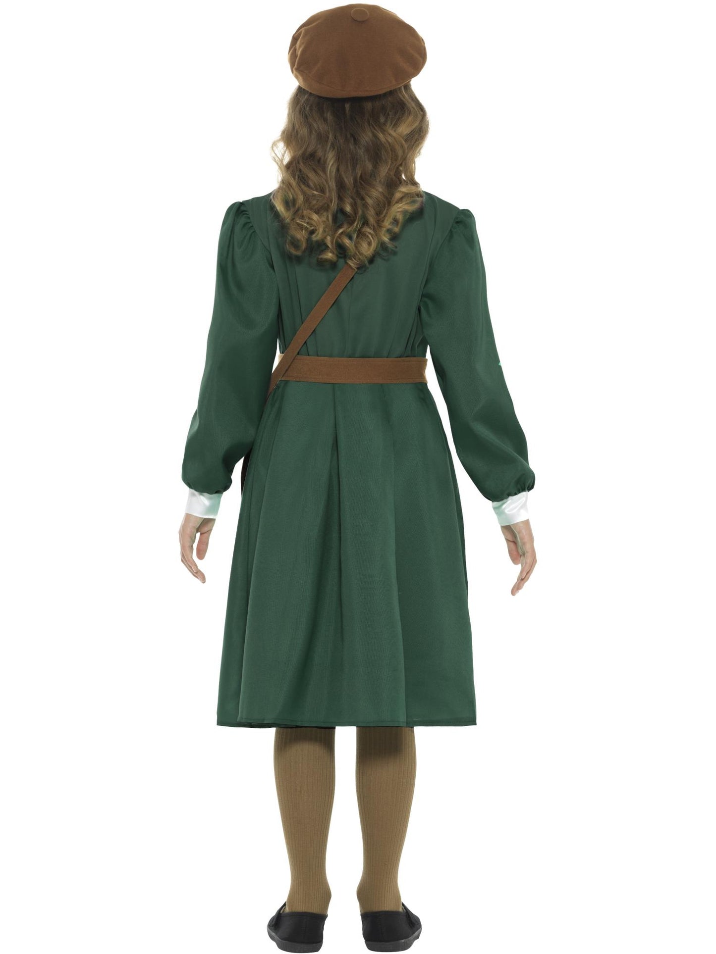 Smiffys 1940S WW2 Evacuee Mädchenkostüm, Green CS
