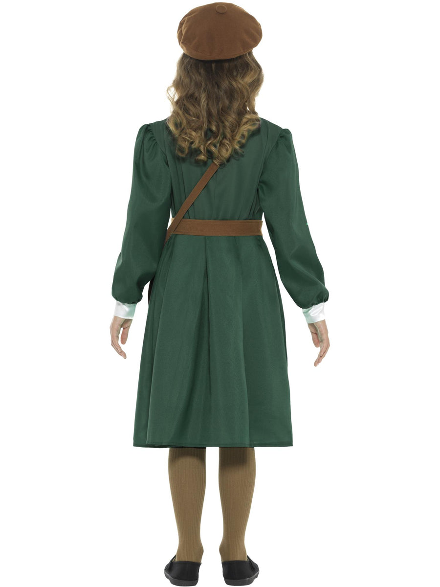 Smiffys 1940S WW2 Evacuee Mädchenkostüm, Green CS