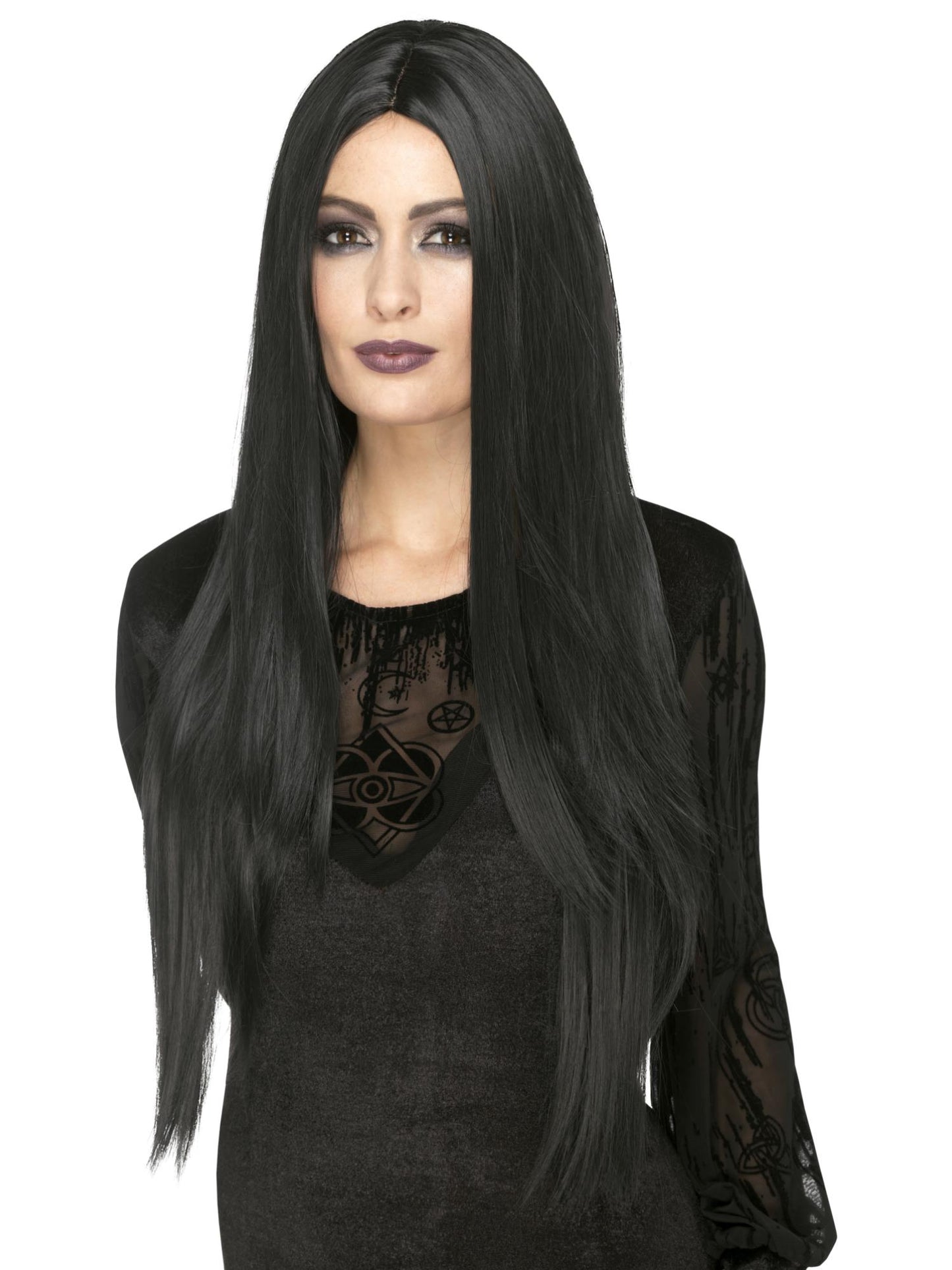 Smiffys Deluxe Witch Wig, Black für Damen