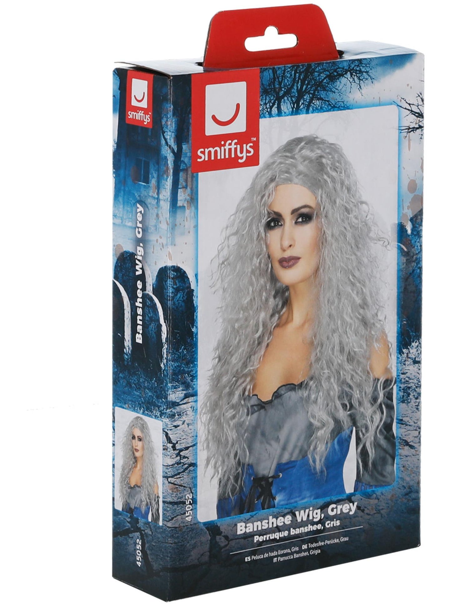 Smiffys WITCH Banshee Wig, Grey für Damen