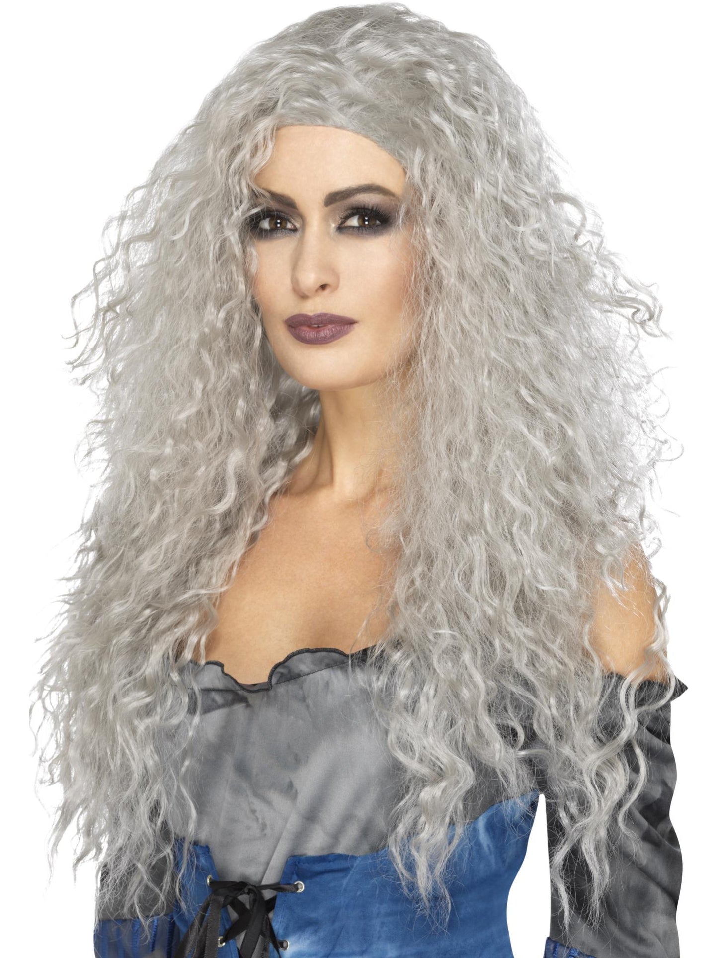Smiffys WITCH Banshee Wig, Grey für Damen