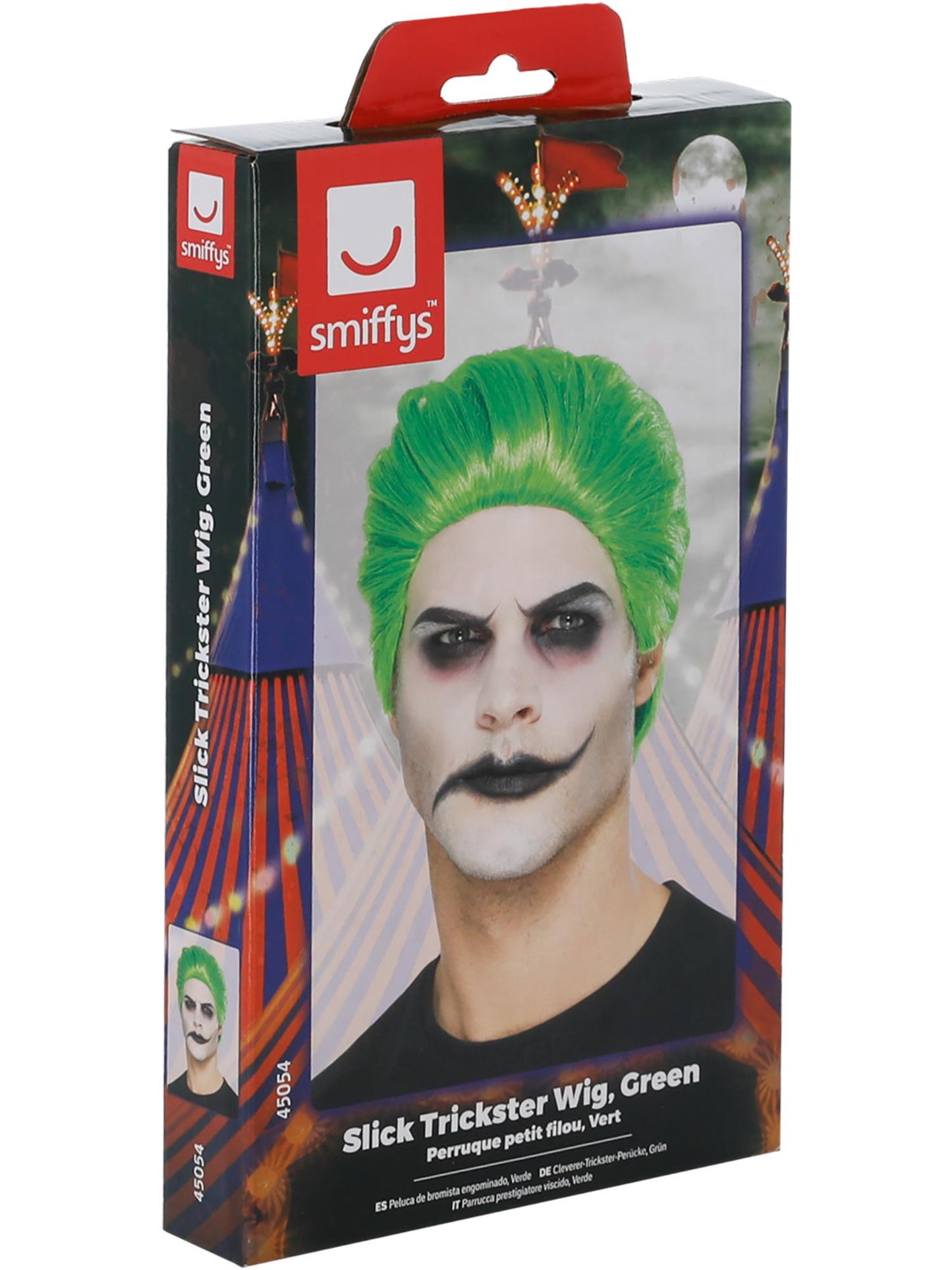 Smiffys MOVIETV Slick Trickster Wig, Green für Herren