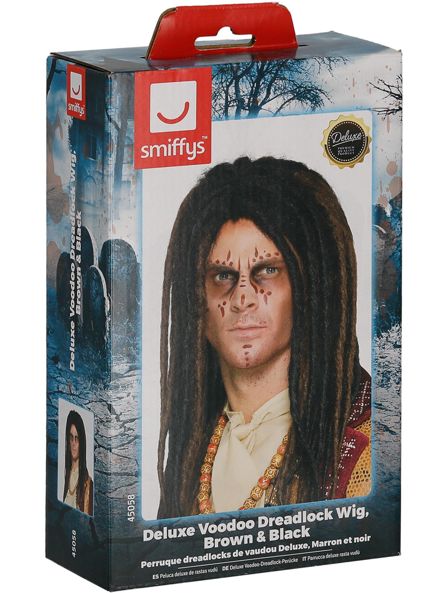 Smiffys Deluxe Voodoo Dreadlock Wig, Brown & Black für Unisex