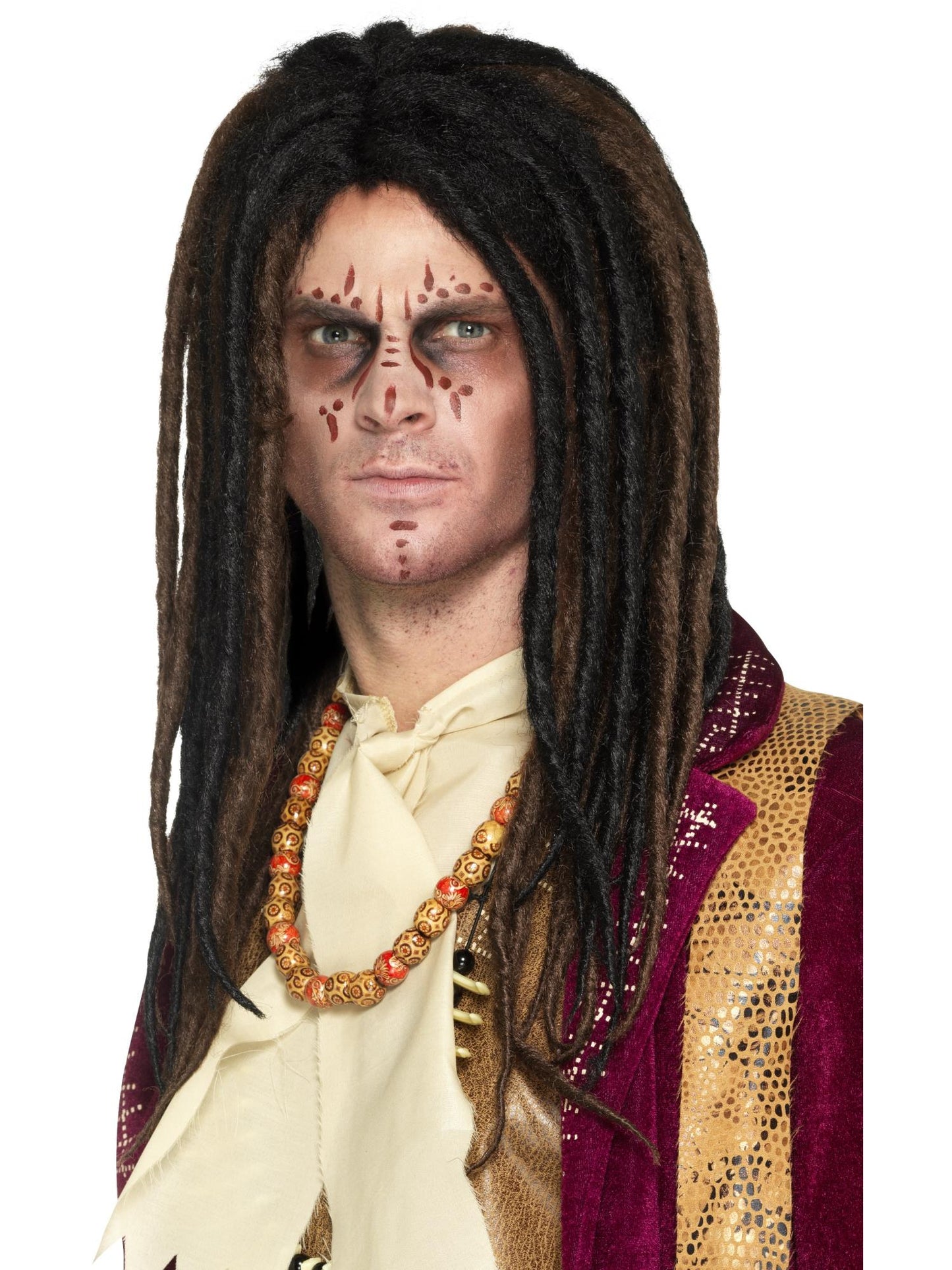 Smiffys Deluxe Voodoo Dreadlock Wig, Brown & Black für Unisex