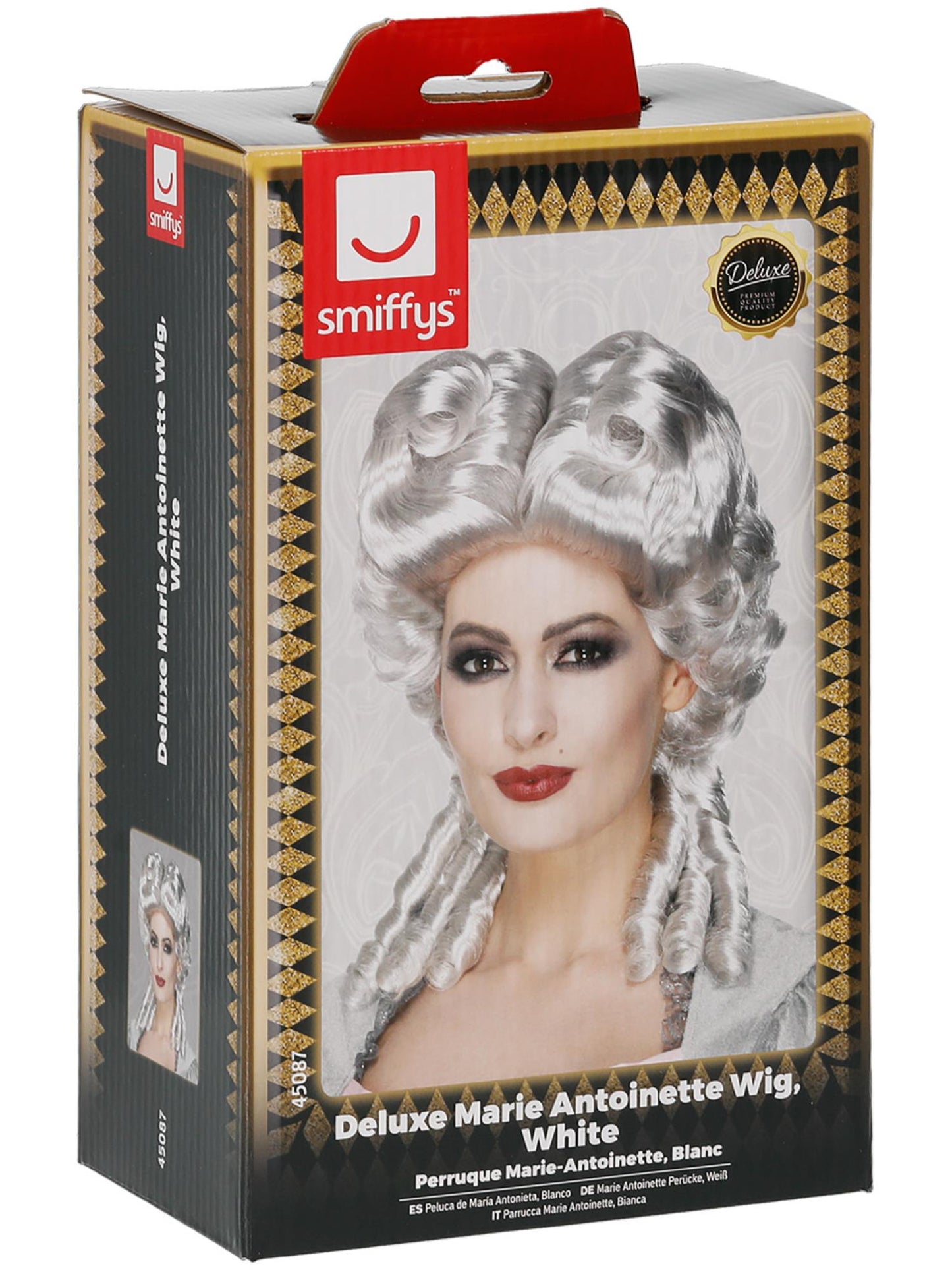 Smiffys BAROQUE Deluxe Marie Antoinette Wig, White für Damen