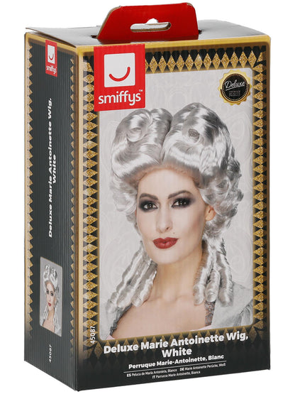 Smiffys BAROQUE Deluxe Marie Antoinette Wig, White für Damen