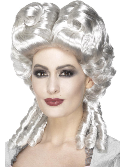Smiffys BAROQUE Deluxe Marie Antoinette Wig, White für Damen