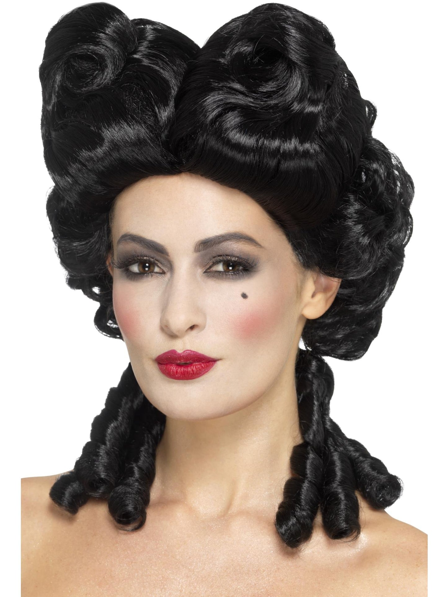 Smiffys Deluxe Gothic Baroque Wig, Black für Damen