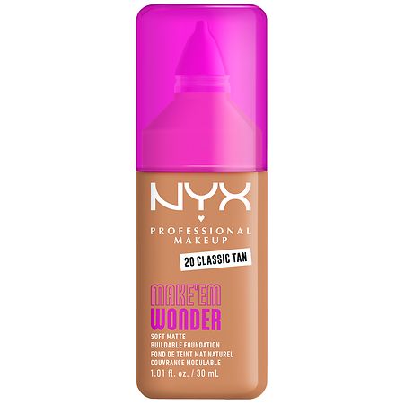 NYX NYX Make'em Wonder Foundation 20 Classic Tan 30 ml Flüssige Foundation