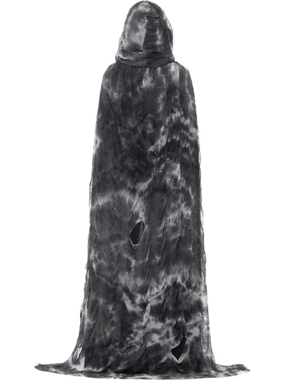 Smiffys GHOUGOBWIZ Deluxe Spellbound Decayed Cape, Black & Grey für Unisex