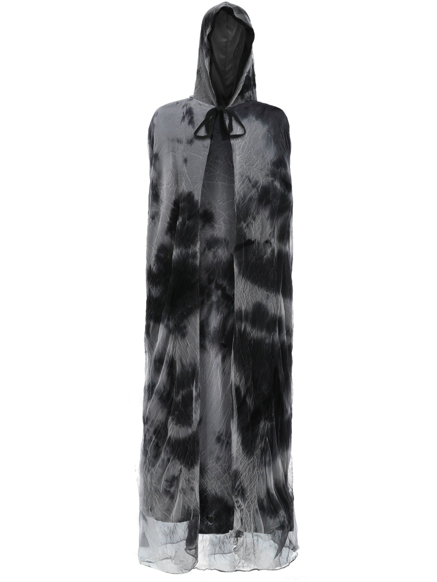 Smiffys GHOUGOBWIZ Deluxe Spellbound Decayed Cape, Black & Grey für Unisex