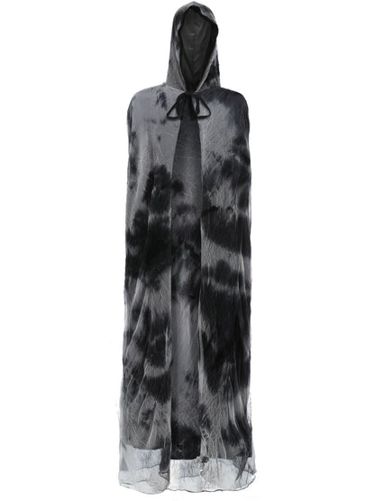 Smiffys GHOUGOBWIZ Deluxe Spellbound Decayed Cape, Black & Grey für Unisex