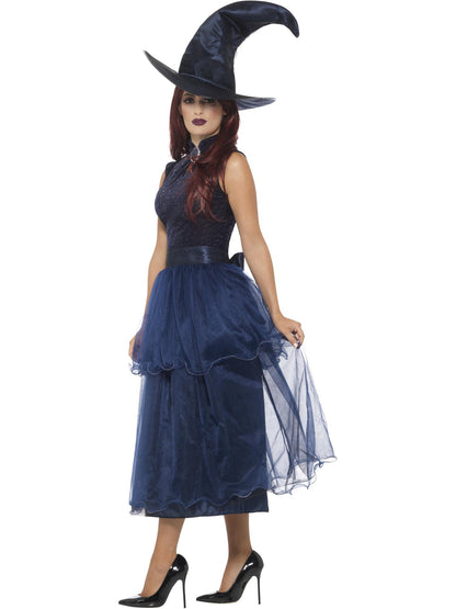 Smiffys Deluxe Midnight Witch Costume, Blue CS für Damen