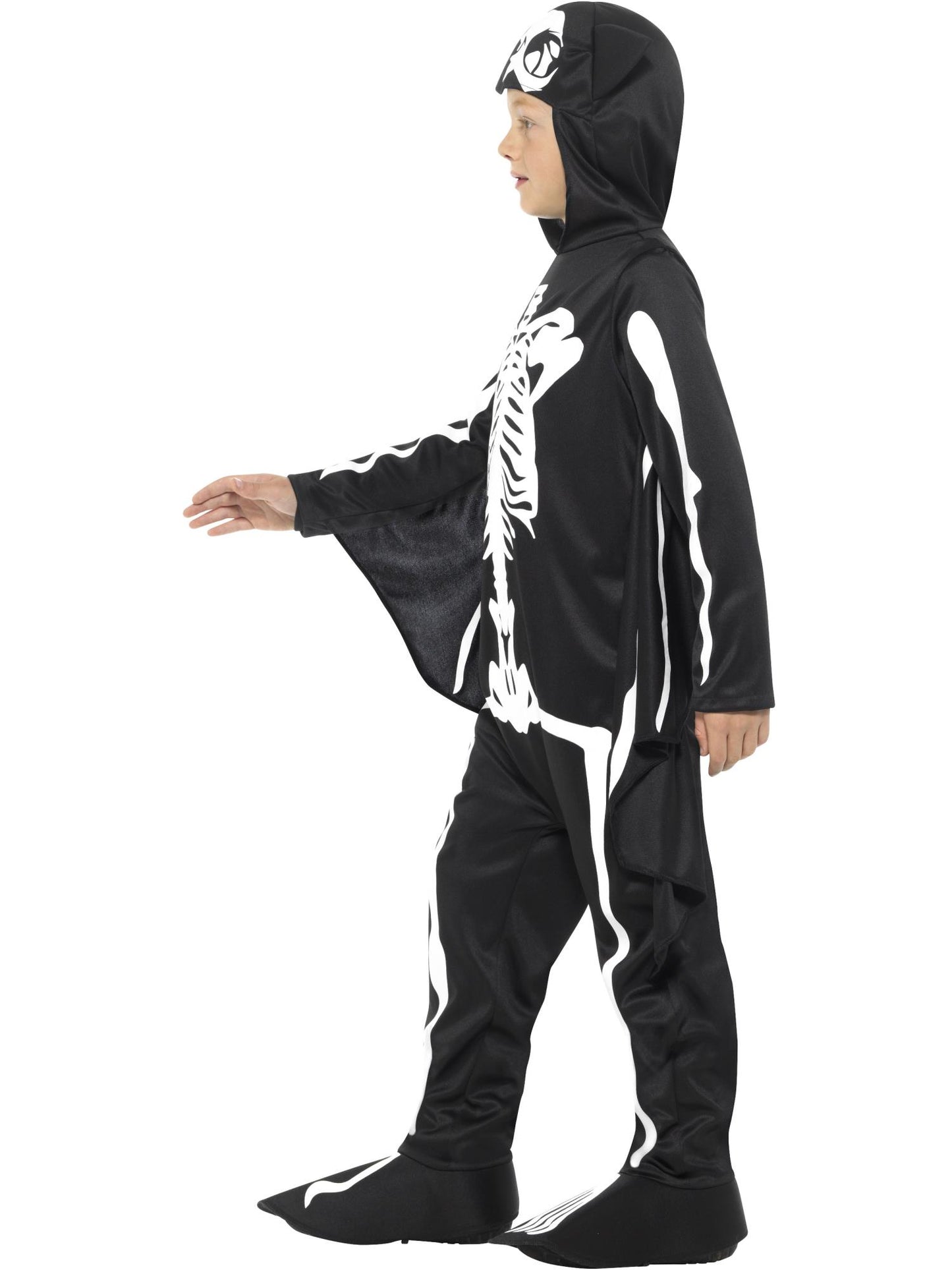 Smiffys Bat Skeleton Costume, Black & White CS für Unisex