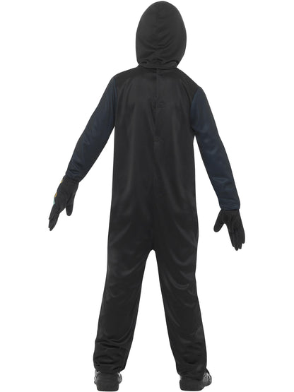 Smiffys Glow-in-the-Dark-Skelettkostüm für Kinder mit Maske und Handschuhen – Detailansicht