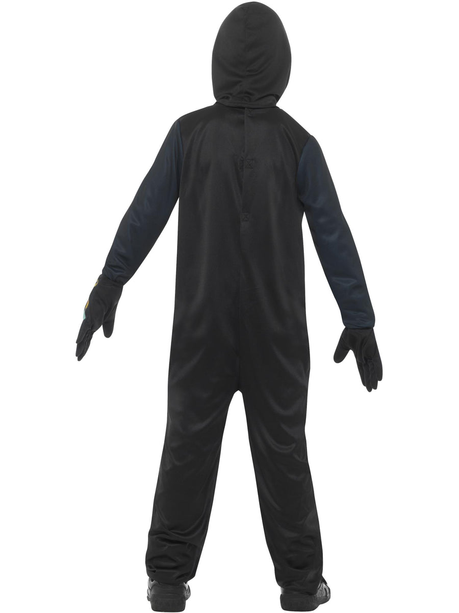 Smiffys Glow-in-the-Dark-Skelettkostüm für Kinder mit Maske und Handschuhen – Detailansicht